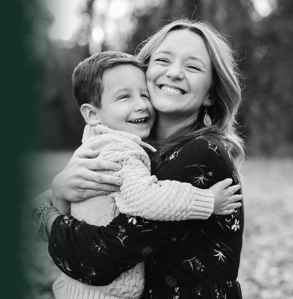 Mom and Child Hugging
